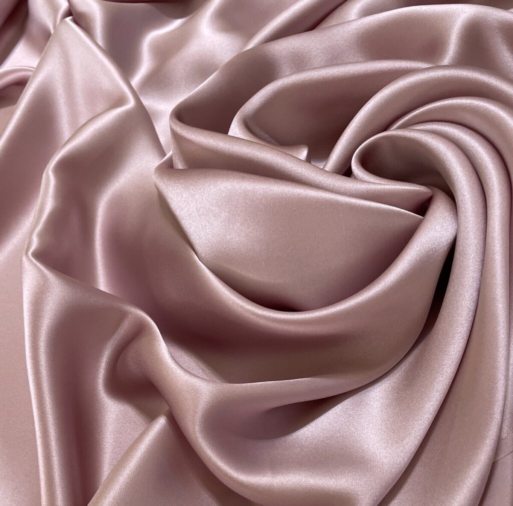 Elastic de par din matase 100% - Powdered Pink