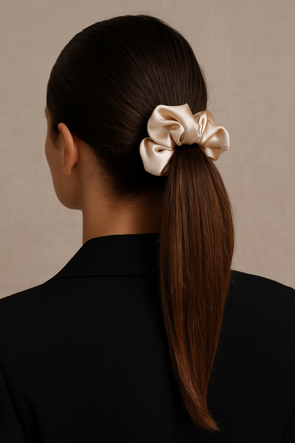 Elastic de par din matase 100% - Champagne