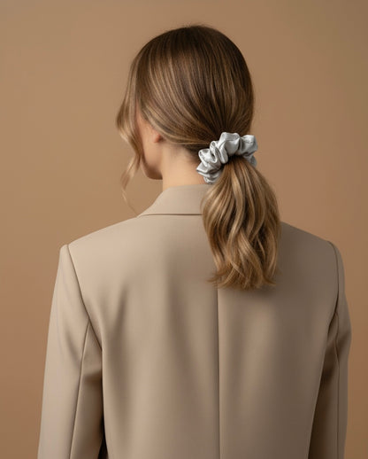 Elastic de par din matase 100% - Silver