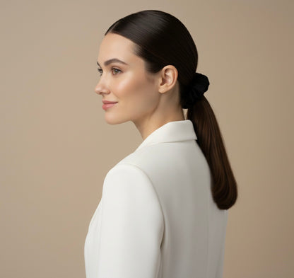 Elastic de par din matase 100% - Black