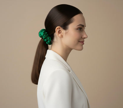 Elastic de par din matase 100% - Smarald
