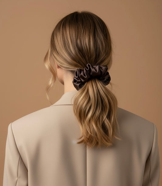 Elastic de par din matase 100% - Chocolate Mousse