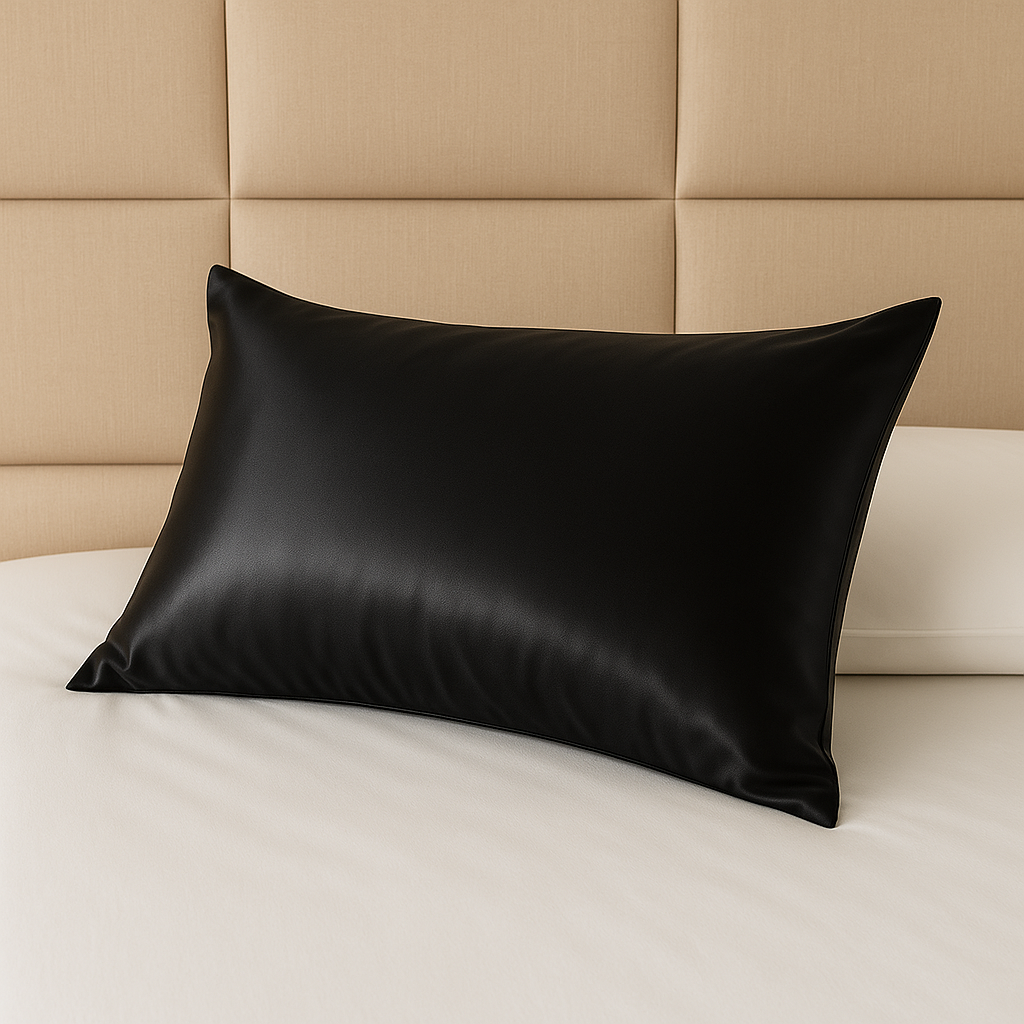 Fata de perna din matase 100% - Black