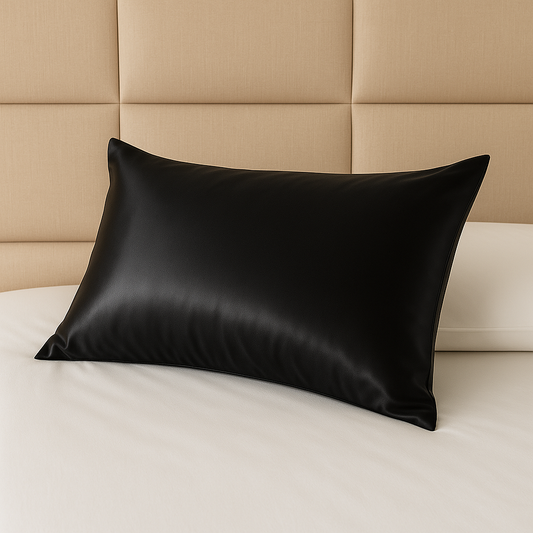 Fata de perna din matase 100% - Black